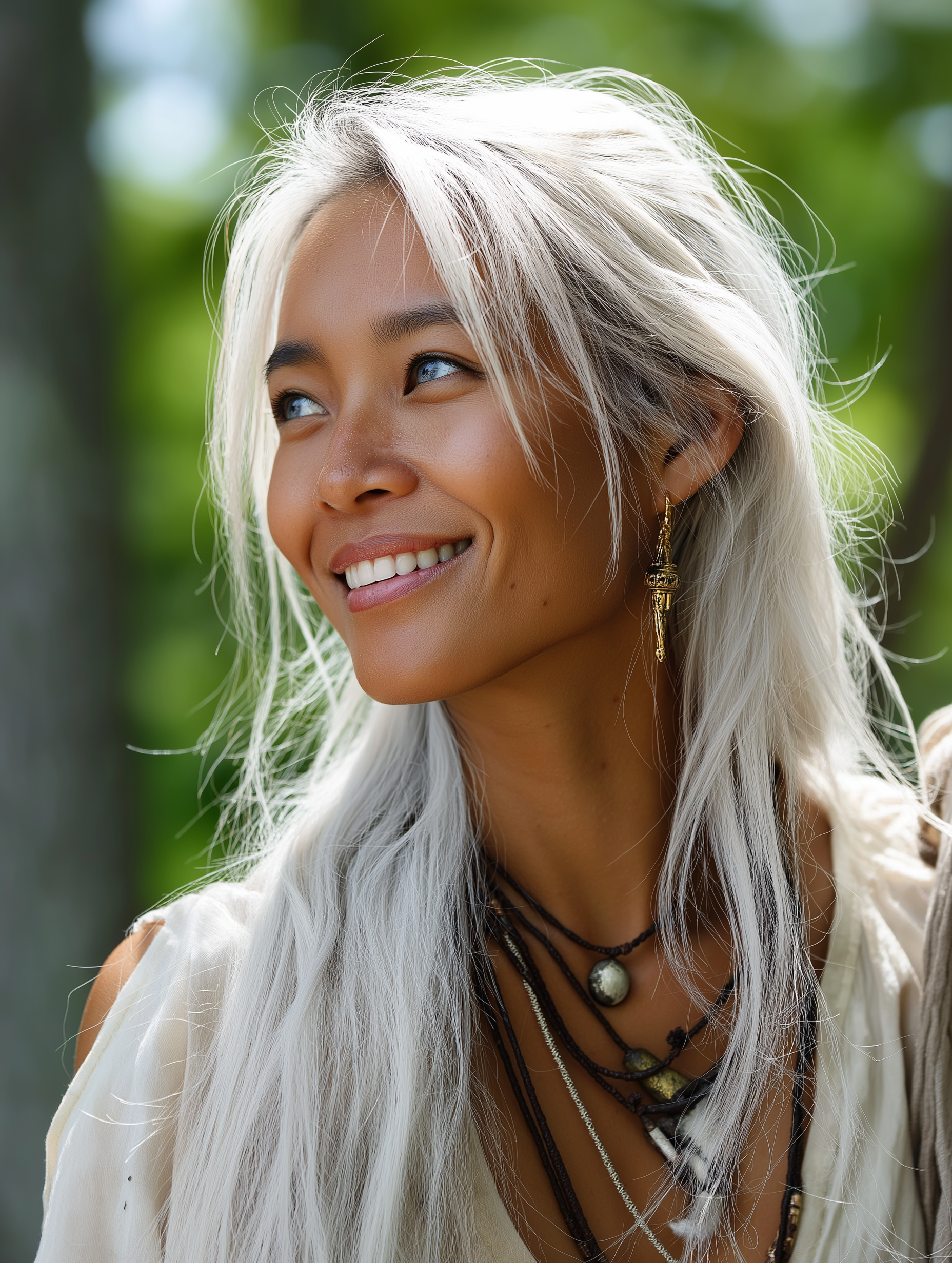 Platinum Blonde Polished Wave Hairstyle